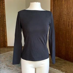 Gap Black Boatneck Long-sleeve Top